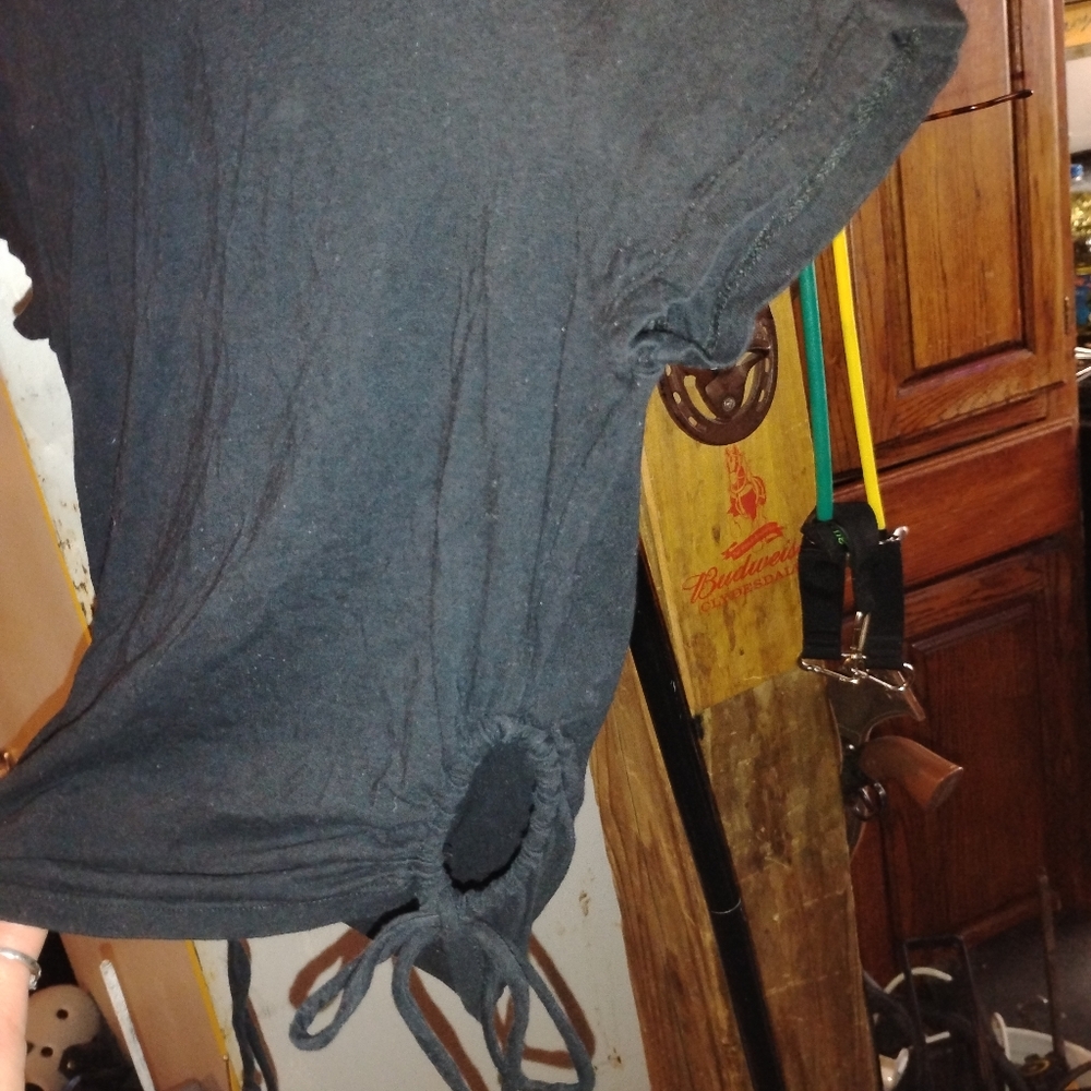 Black Drawstring Top